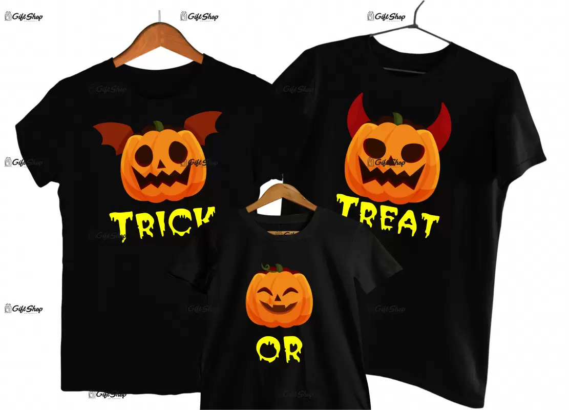 Trick or treat  - set 3 tricouri personalizate