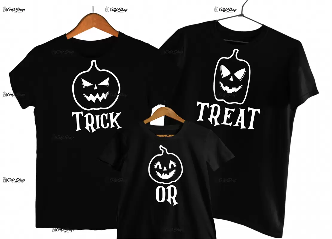 Trick or treat  - set 3 tricouri personalizate.