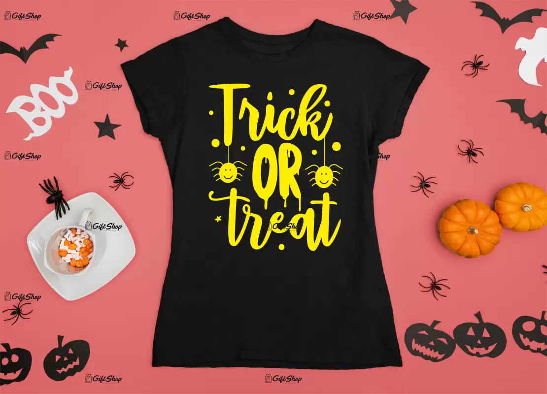 Trick or treat, tricou cu mesaj...