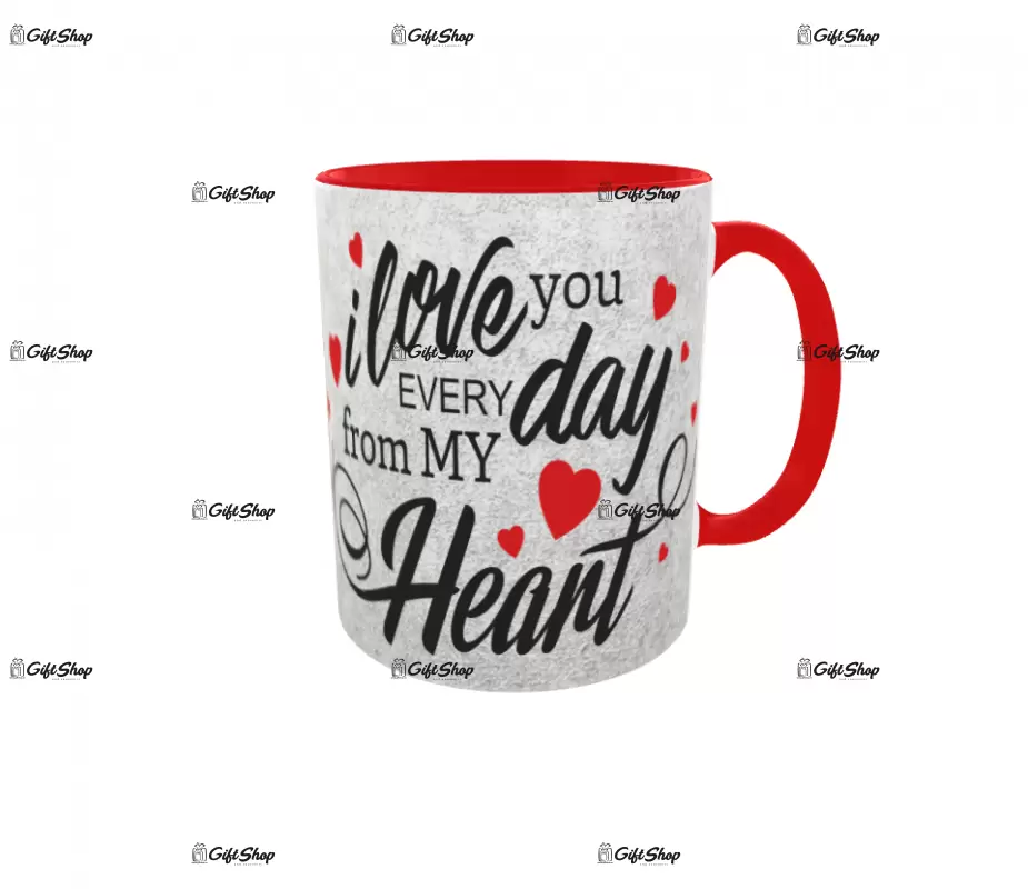 I love you every dau from my heart, cana ceramica, 330ml, cgs1165