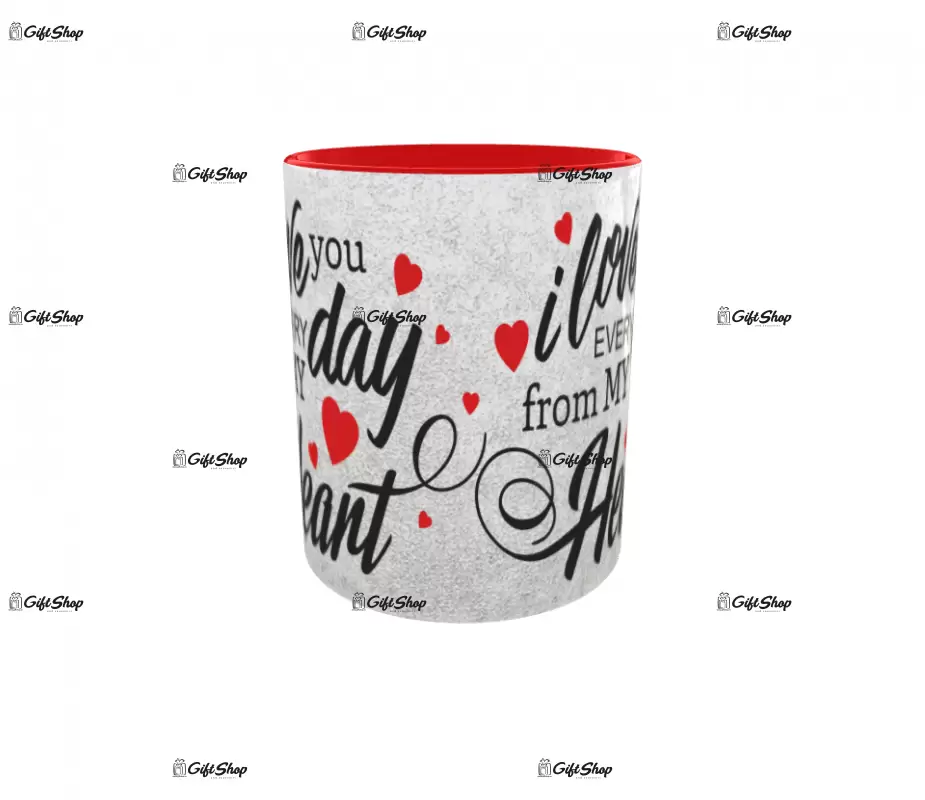 I love you every dau from my heart, cana ceramica, 330ml, cgs1165