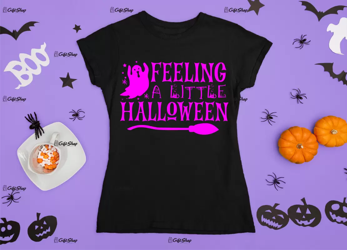 Feeling a little halloween , tricou cu mesaj