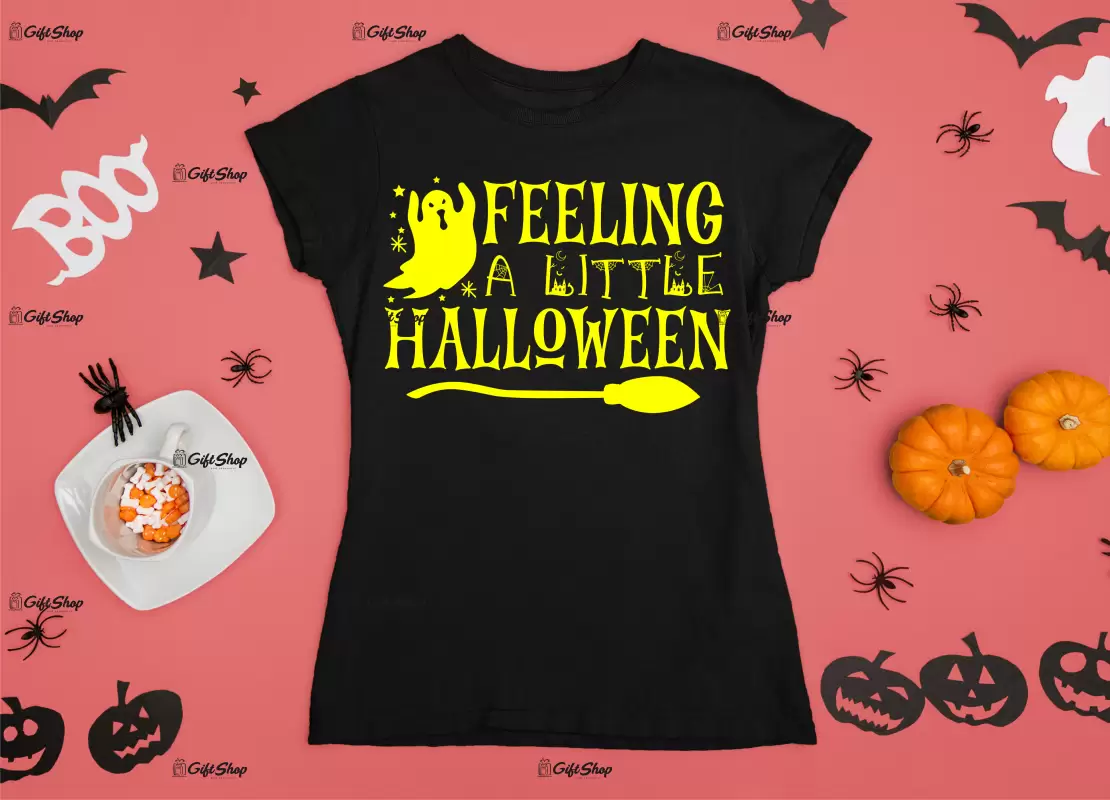 Feeling a little halloween , tricou cu mesaj