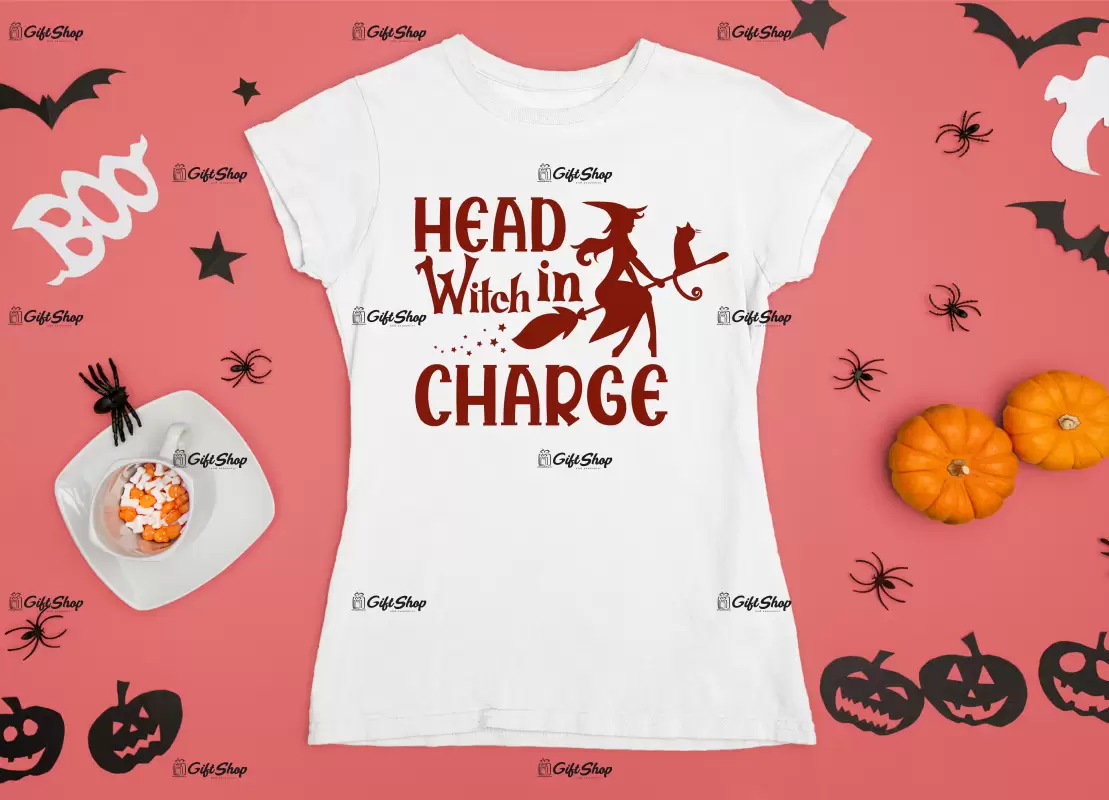 Head witch in charge, tricou cu mesaj