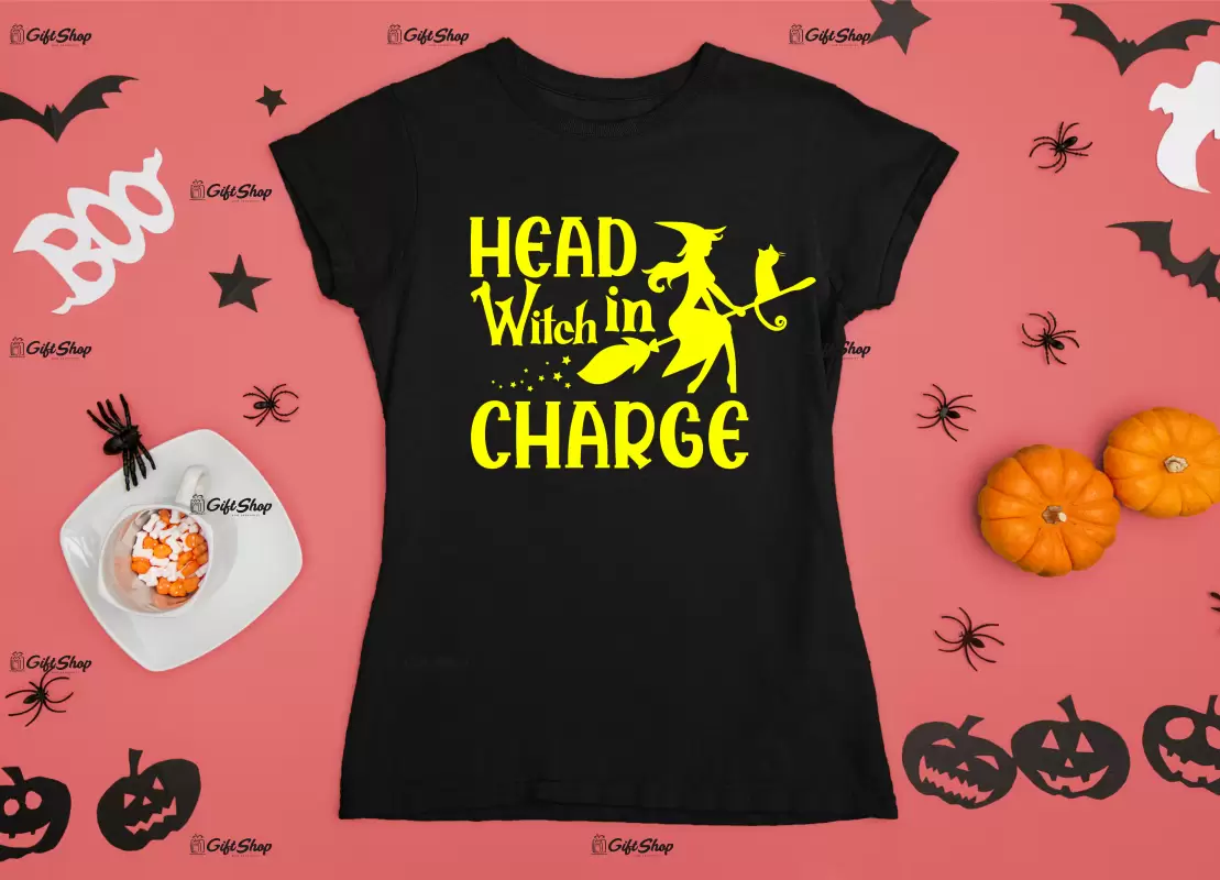 Head witch in charge, tricou cu mesaj