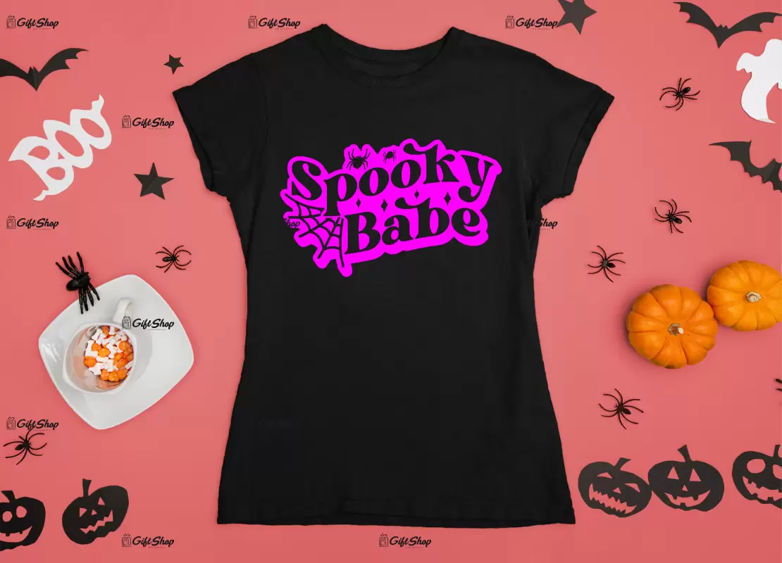 Spooky babe, tricou cu mesaj