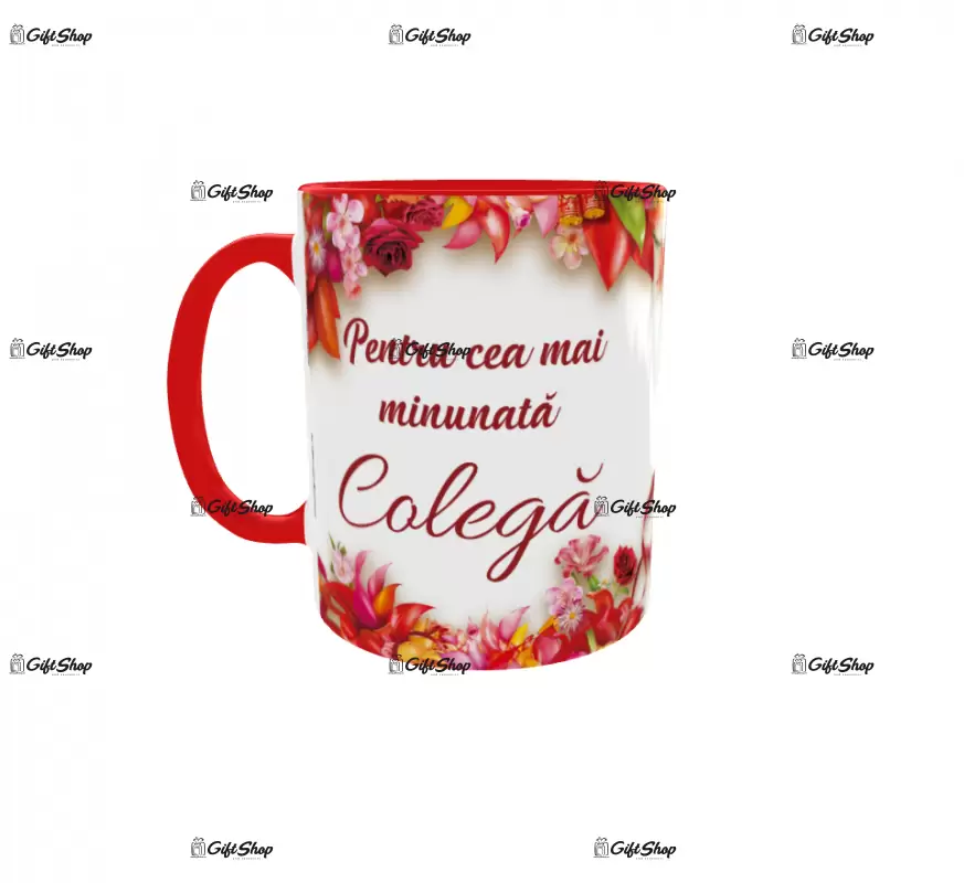 Pentru cea mai minunata colega, cana ceramica, 330ml, cgs1187