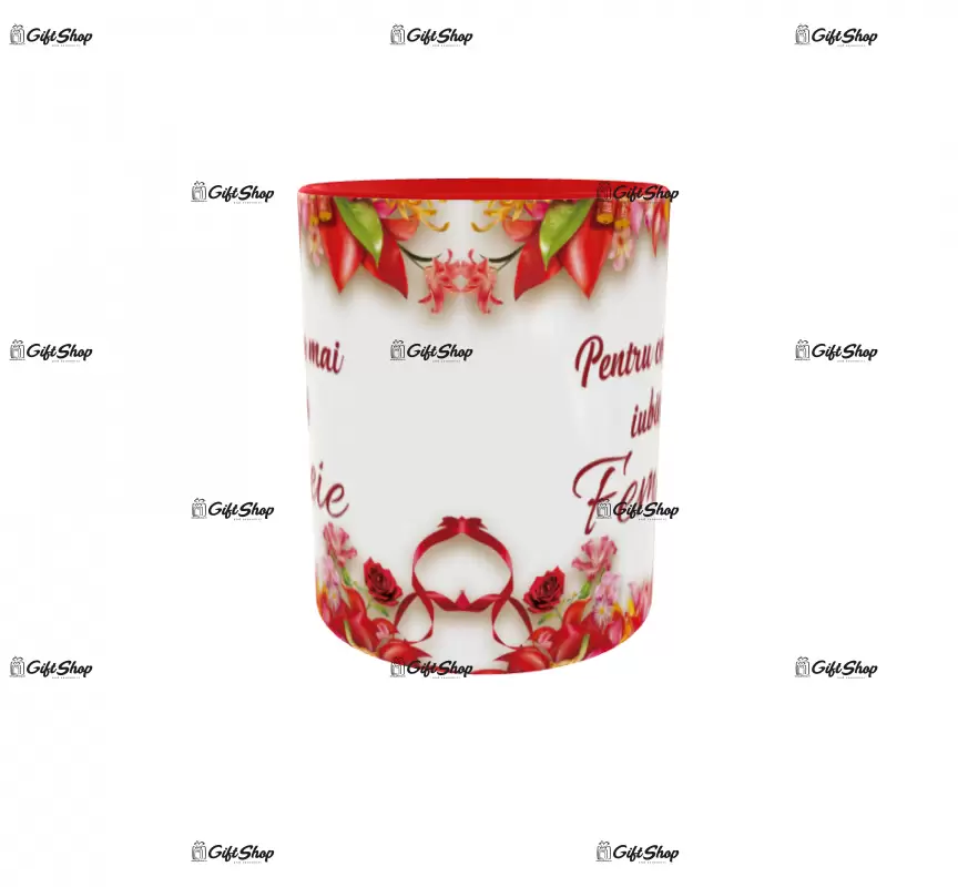 Pentru cea mai iubita femeie, cana ceramica, 330ml, cgs1194