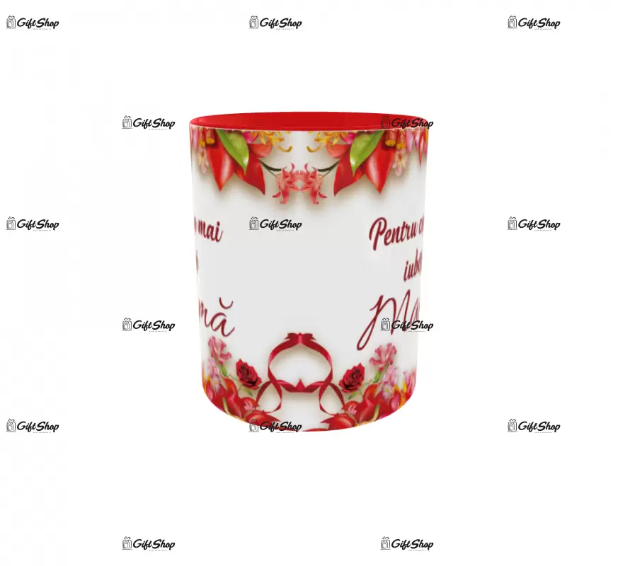 Pentru cea mai iubita mama, cana ceramica, 330ml, cod produs: cgs1195