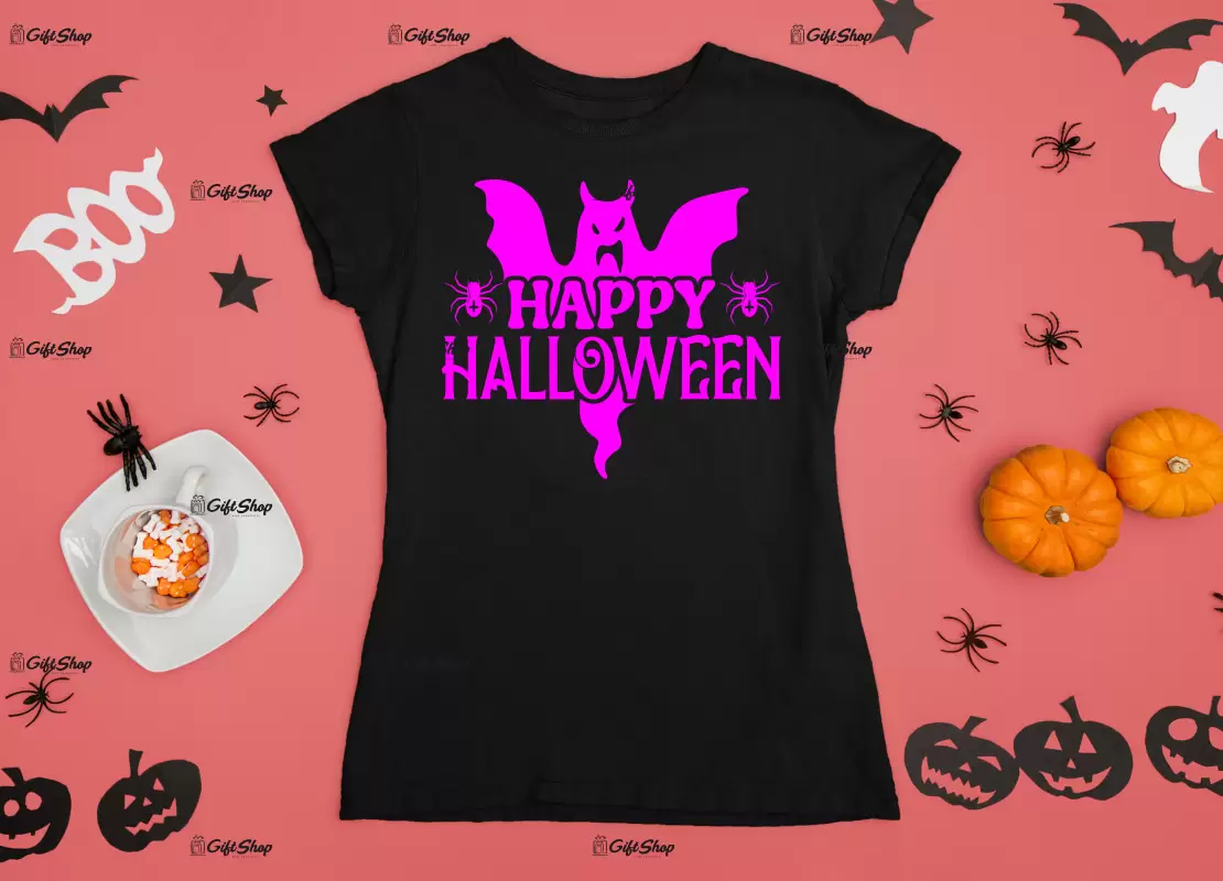 Happy halloween, tricou cu mesaj a.
