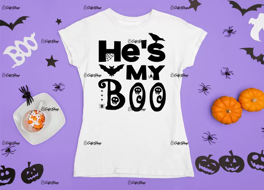 He`s my boo, tricou cu mesaj