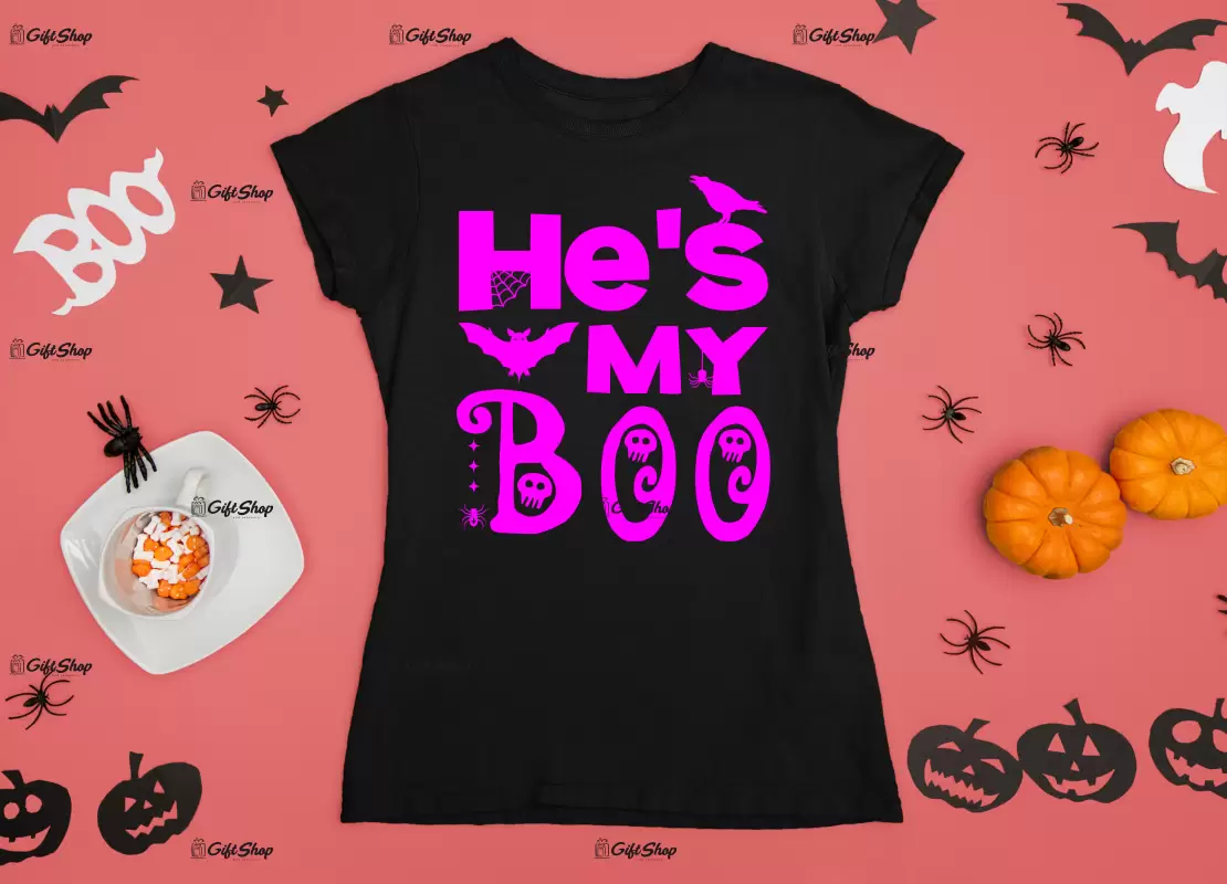 He`s my boo, tricou cu mesaj