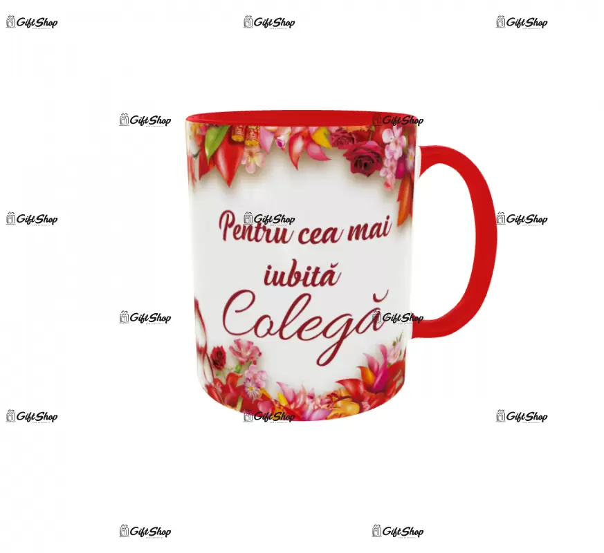 Pentru cea mai iubita colega, cana ceramica, 330ml, cgs1201