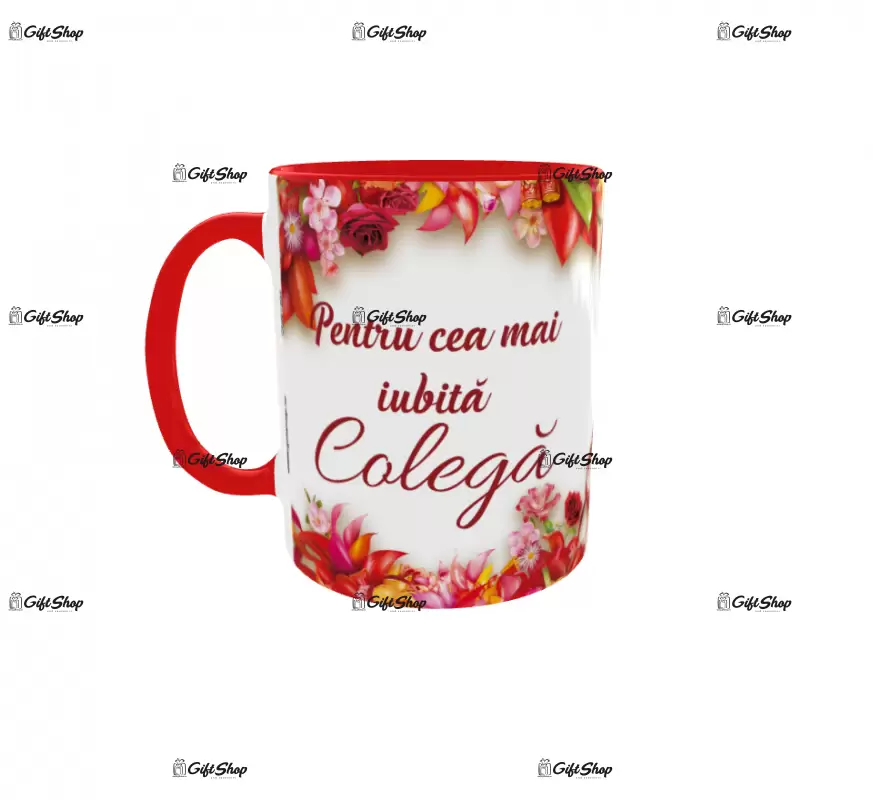 Pentru cea mai iubita colega, cana ceramica, 330ml, cgs1201