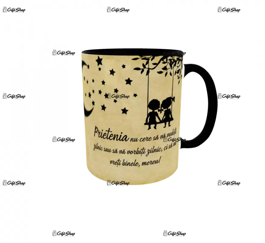 Prietenia nu cere sa va vedeti..., cana ceramica, 330ml, cgs1239a
