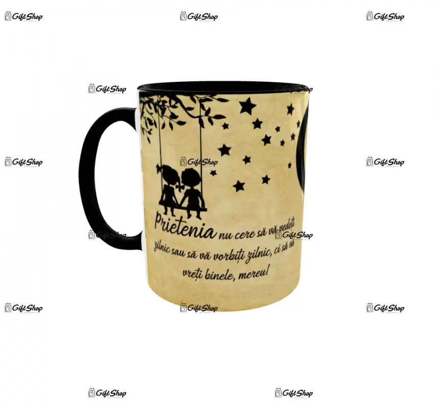 Prietenia nu cere sa va vedeti..., cana ceramica, 330ml, cgs1239a