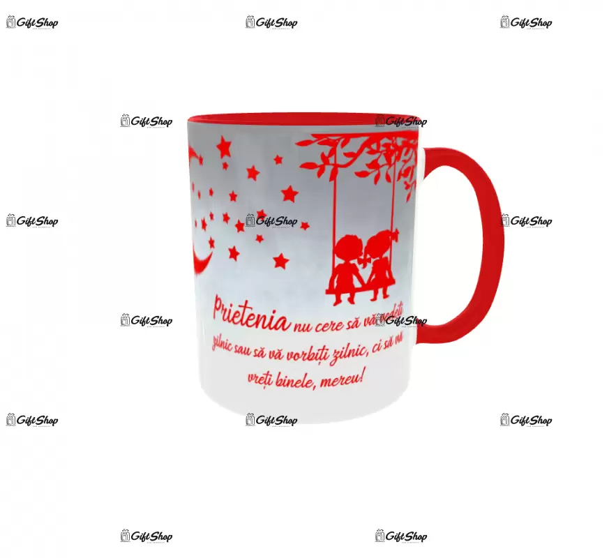 Prietenia nu cere sa va vedeti, cana ceramica, 330ml, cgs1239b
