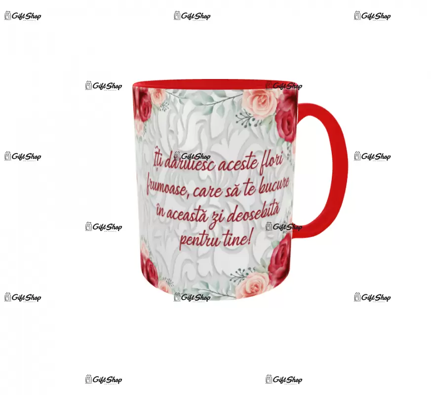 Iti daruiesc aceste flori, cana ceramica, 330ml, cgs1298