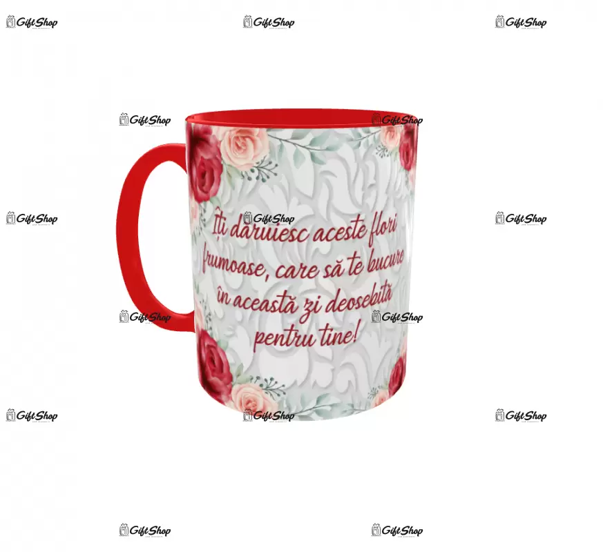 Iti daruiesc aceste flori, cana ceramica, 330ml, cgs1298