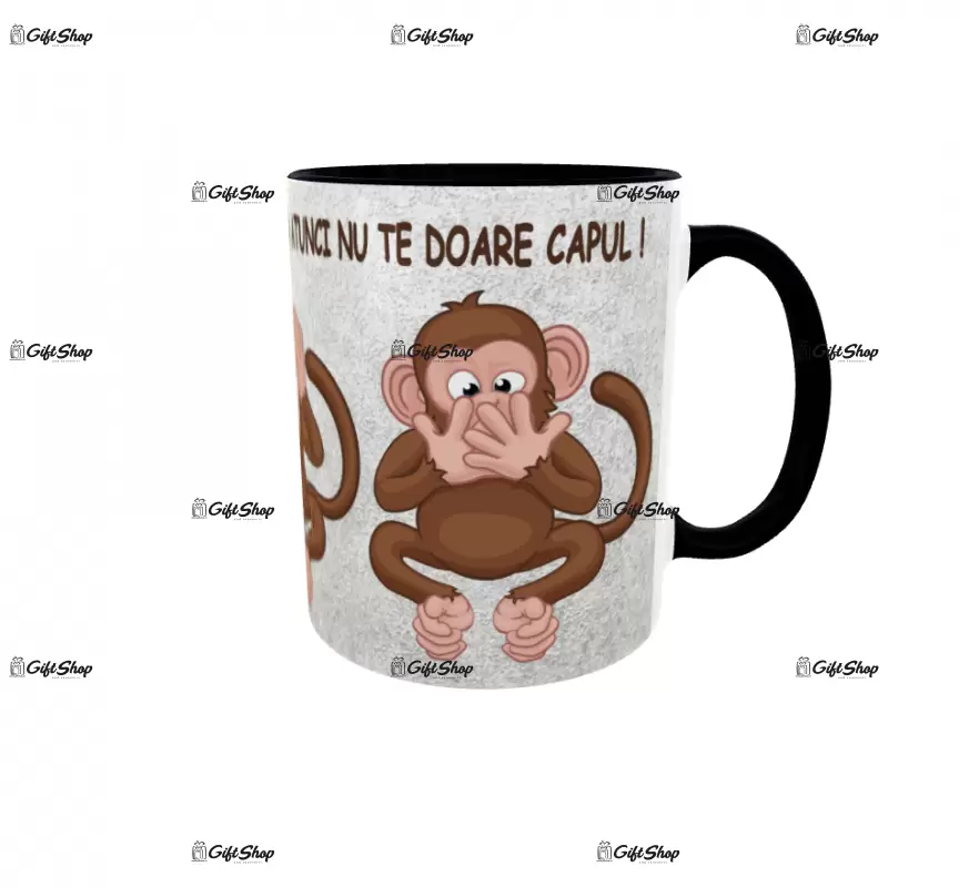 Nu privi, nu auzi, nu vorbi, cana ceramica, 330ml, cgs1332
