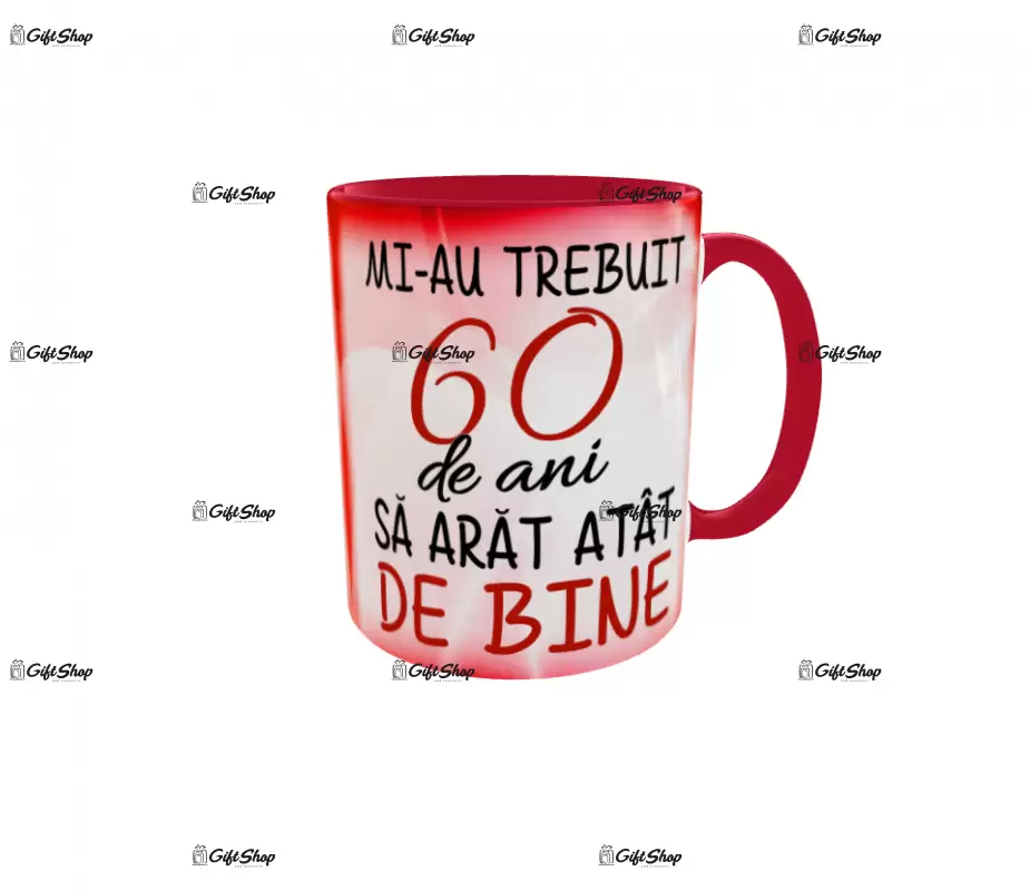 Mi-au trebuit 60 de ani sa arat atat de bine, cana ceramica, 330ml, model 2