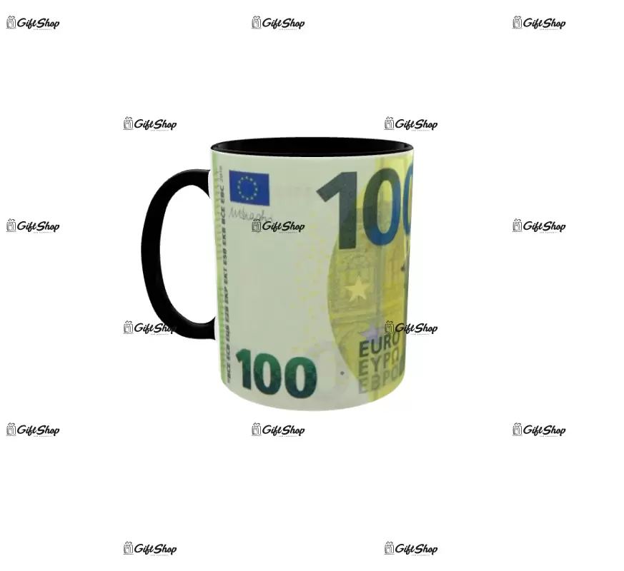100 euro, model 2, cana din ceramica, 330ml