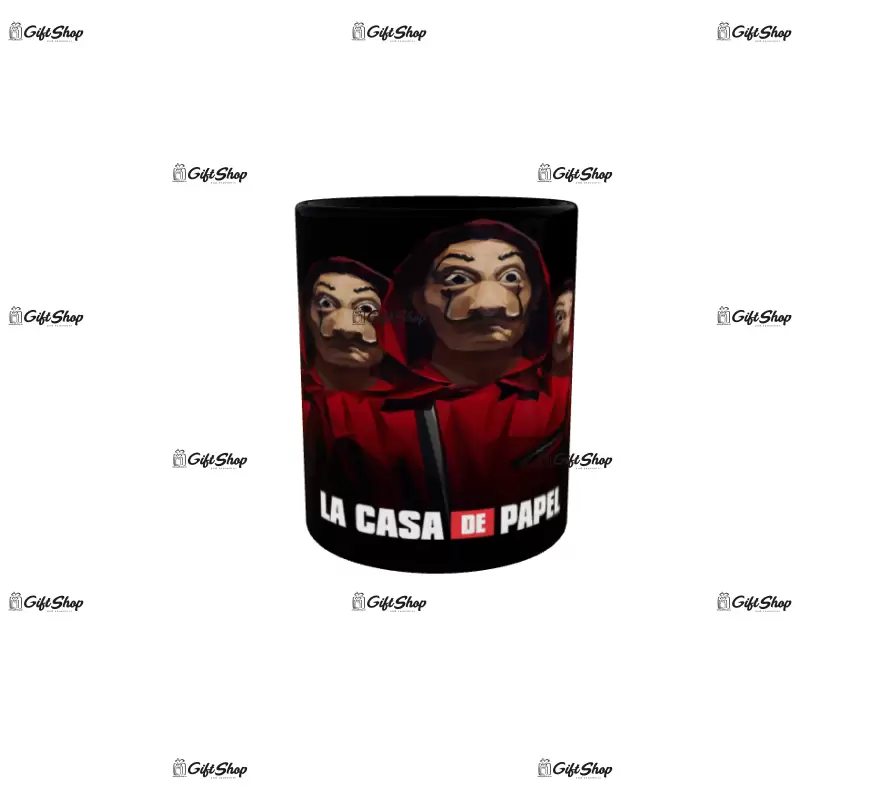 La casa de papel, model 1, cana din ceramica, 330ml