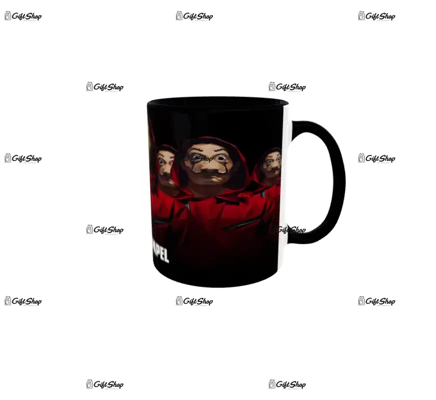 La casa de papel, model 1, cana din ceramica, 330ml