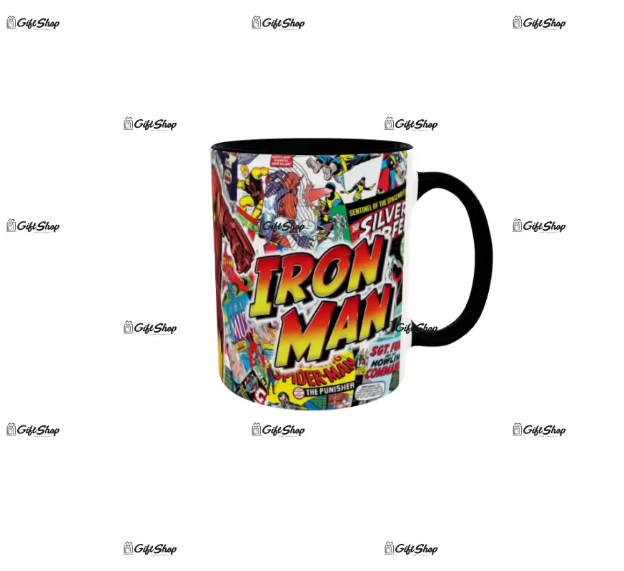 Iron man, model 2, cana din ceramica, 330ml
