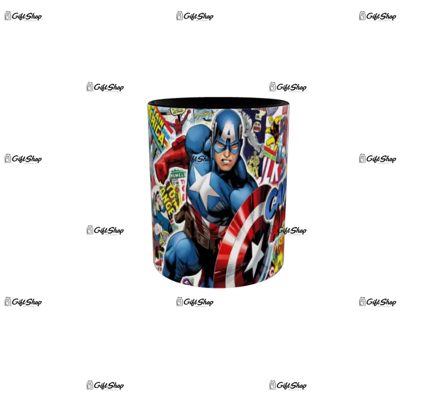 Captain america, model 1, cana din ceramica, 330ml