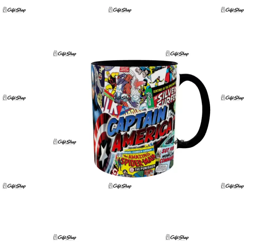 Captain america, model 1, cana din ceramica, 330ml