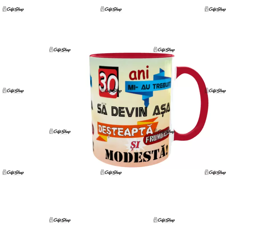 30 ani mi-au trebuit sa devin asa desteapta, cana ceramica, 330ml