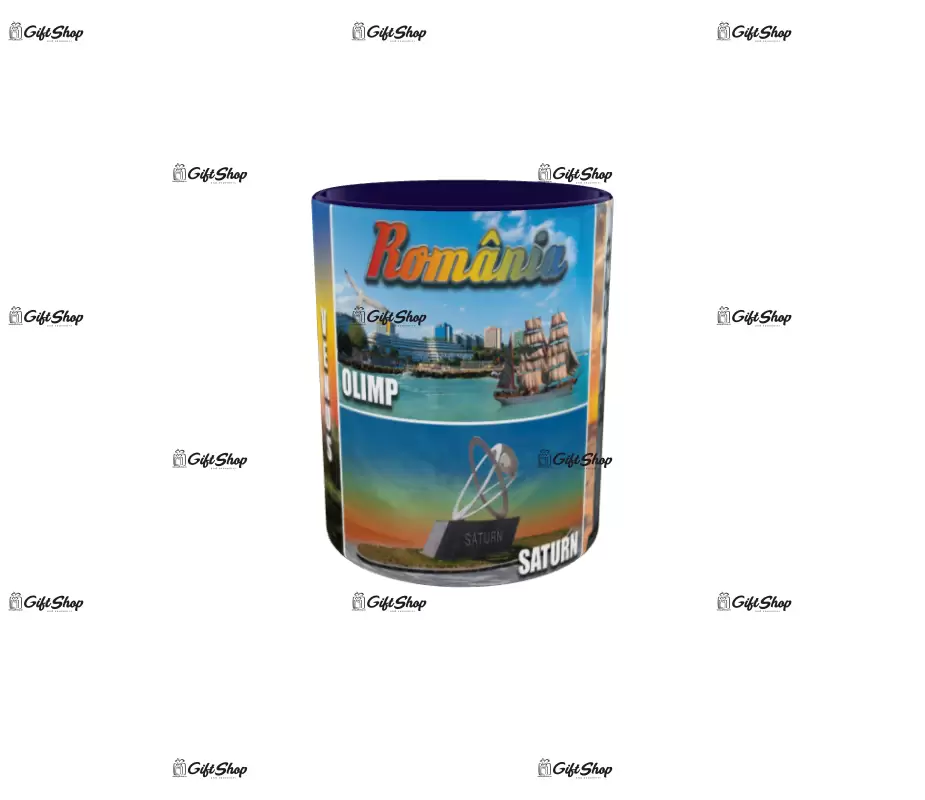 Litoral romania, model 1, cana ceramica, 330ml