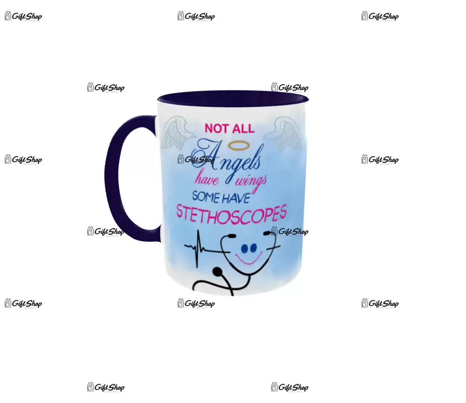 Not all angels have wings some have stethoscopes, cana din ceramica, 330ml