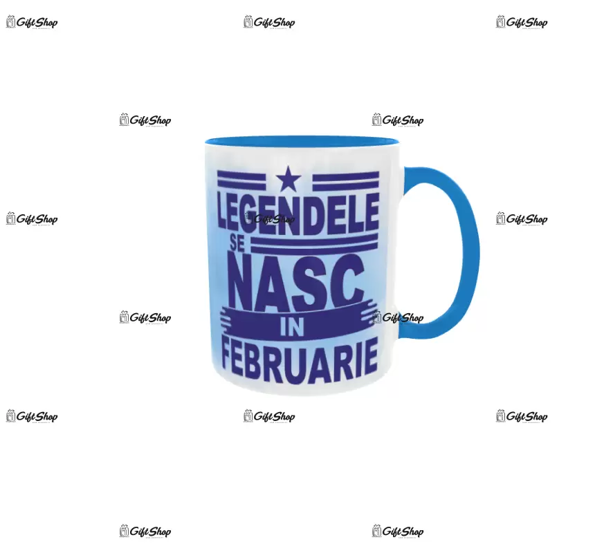 Legendele se nasc in februarie, cana din ceramica, 330ml