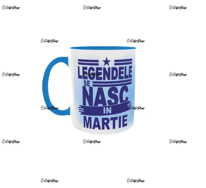 Legendele se nasc in martie, cana din ceramica, 330ml