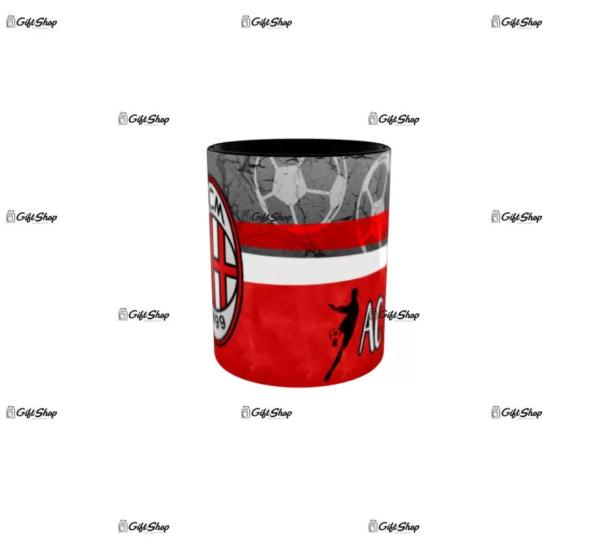 Ac milan, cana din ceramica, 330ml