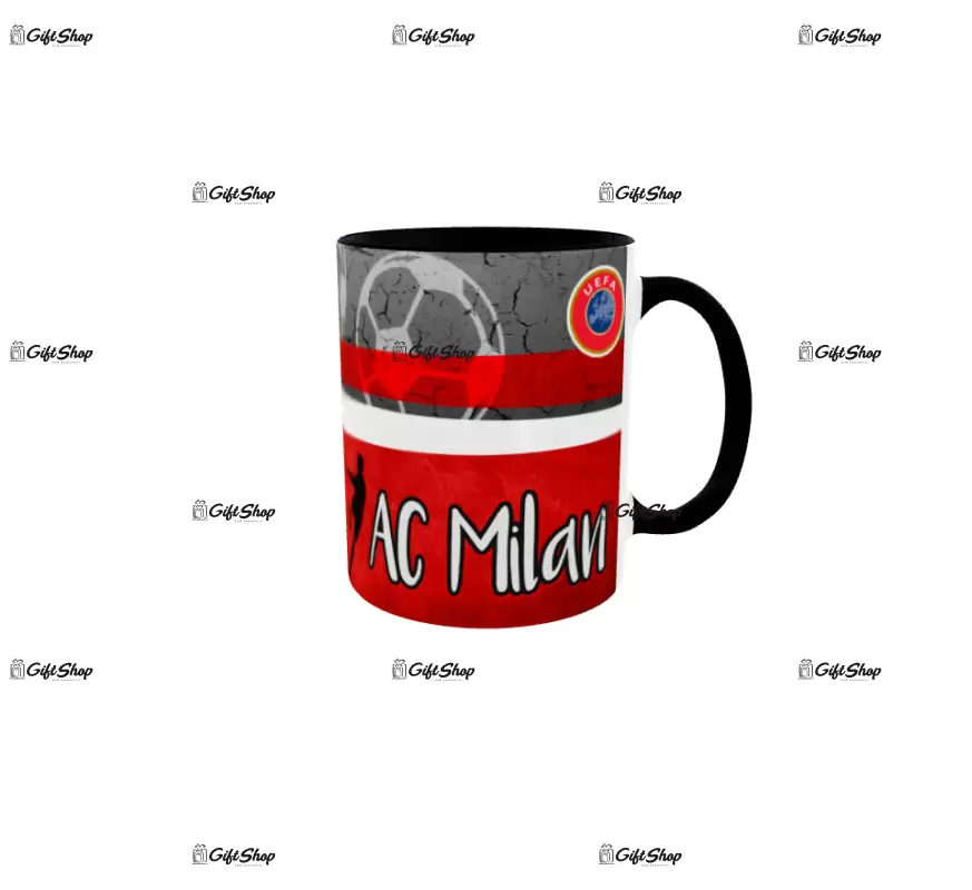 Ac milan, cana din ceramica, 330ml