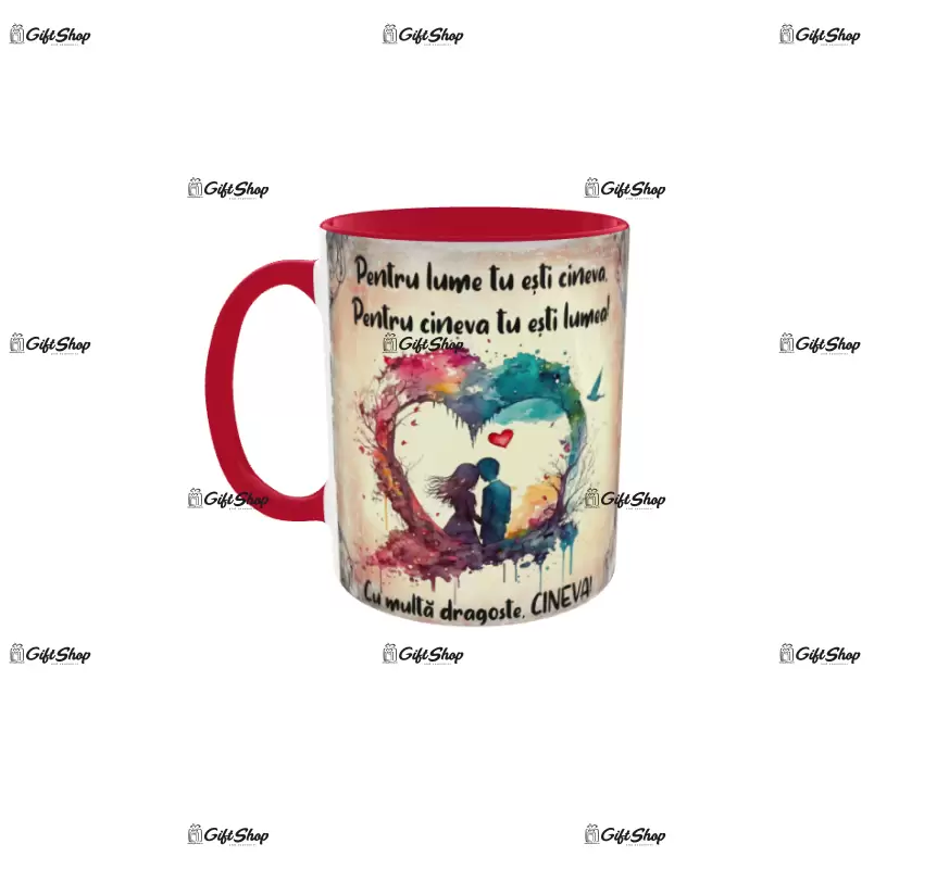 Pentru lume tu esti cineva, cana din ceramica, 330ml