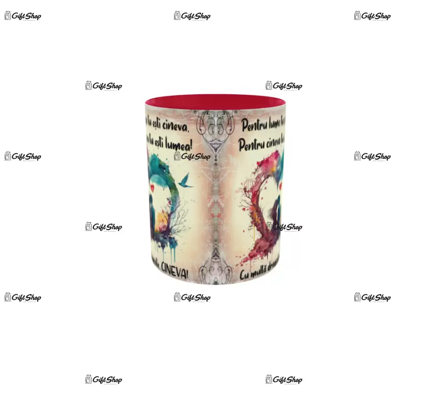 Pentru lume tu esti cineva, cana din ceramica, 330ml