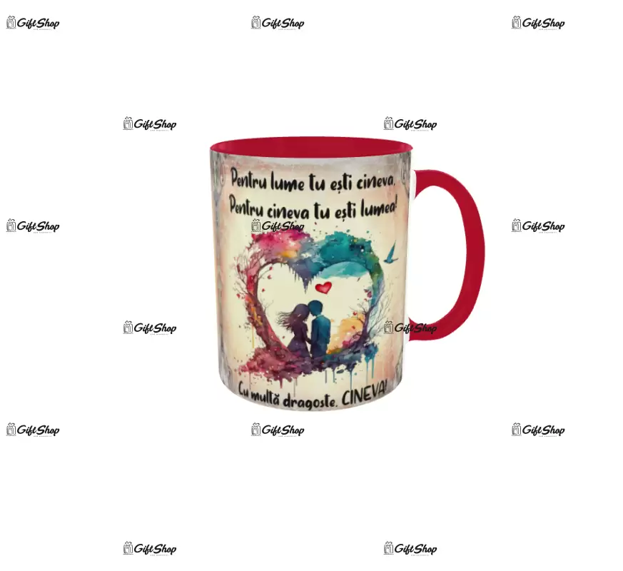 Pentru lume tu esti cineva, cana din ceramica, 330ml
