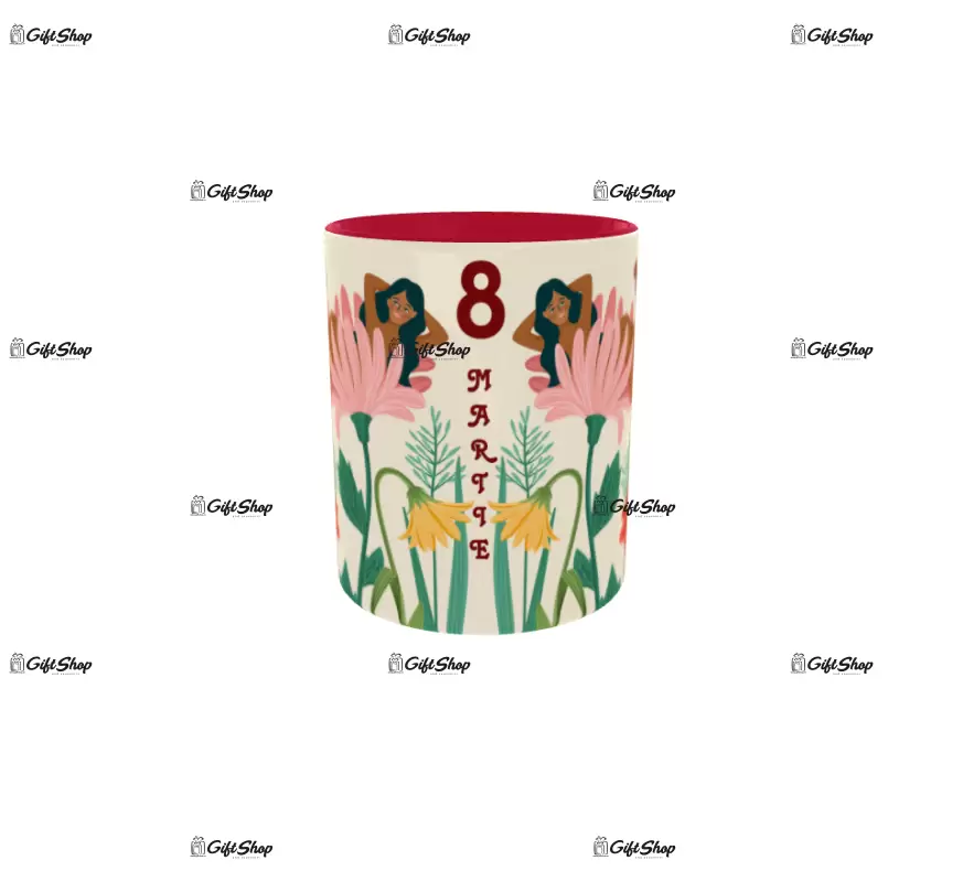 8 martie, cana din ceramica, 330ml, model 1