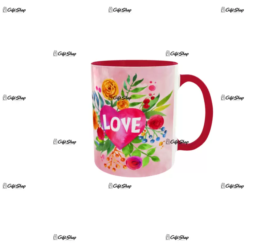 Love, cana din ceramica, 330ml, model 1