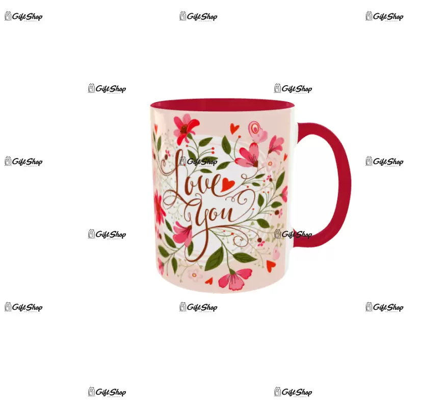 Love you, cana din ceramica, 330ml, model 1