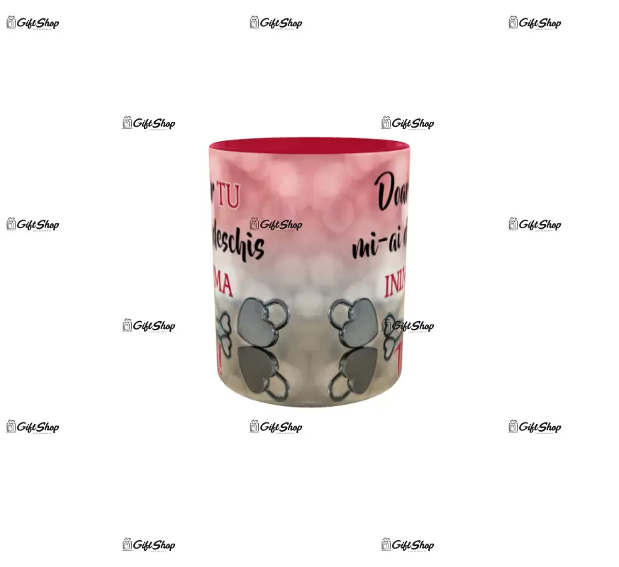 Doar tu mi-ai deschis inima te iubesc, cana din ceramica, 330ml
