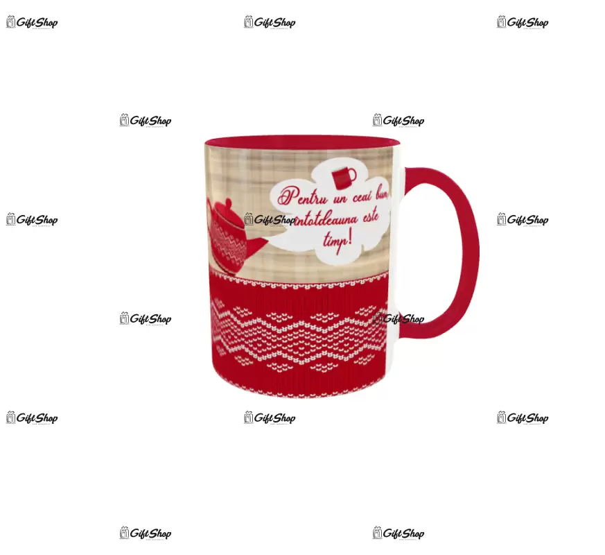Pentru un ceai bun intodeauna este timp, cana ceramica, 330ml