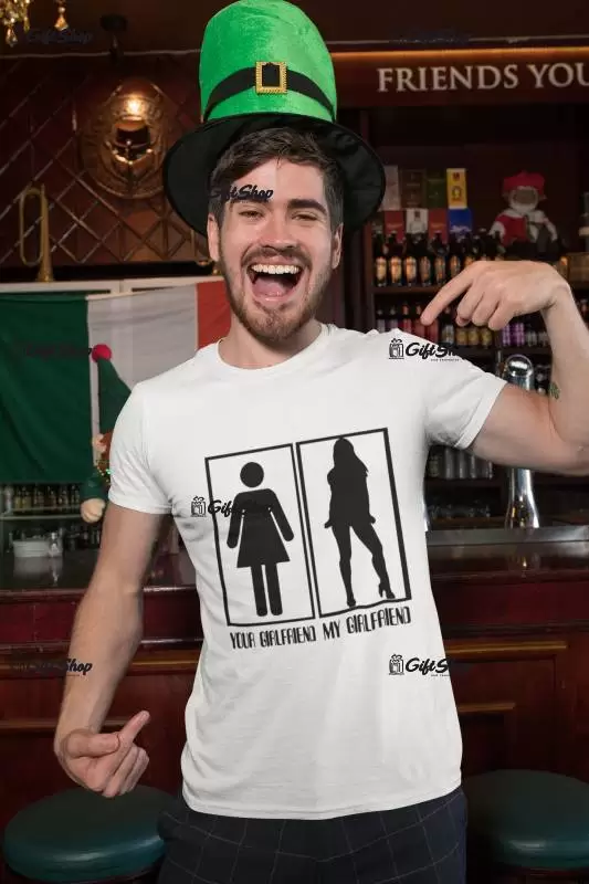 Your girlfriend my girlfriend, tricou cu mesaj