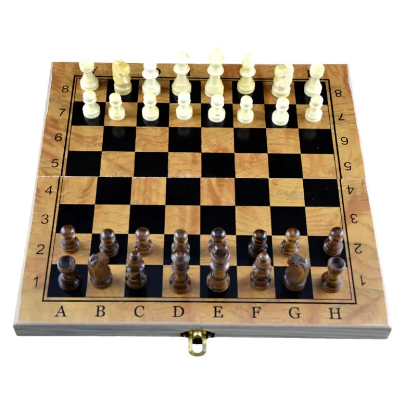 Joc sah/table realizat din lemn, dimensiuni: 29 x 15 x 4 cm