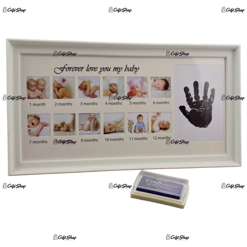 Rama foto multifunctionala pentru bebelusi ,alb