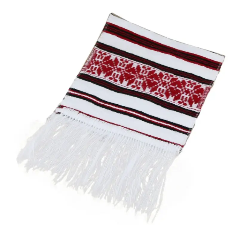 Fata de masa artizanat, culori mixte 2, rosu alb negru, 40×17 cm